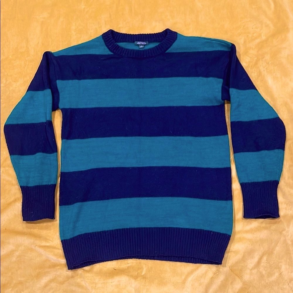 Wild Fable Blue Crewneck Sweater Nautical Stripes